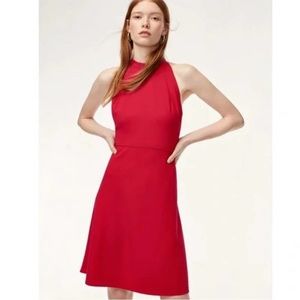 Babaton Aritzia Petra’s High Neck Red Dress, size 10